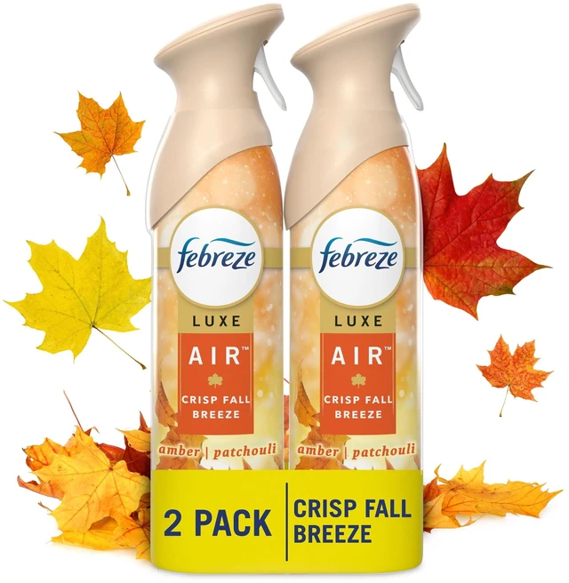 Main image of Febreze Odor-Fighting Air Freshener Spray, Crisp Fall Breeze, 8.1oz, 2ct