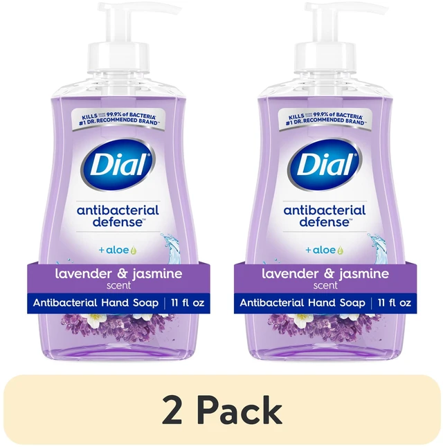 Main image of Dial Antibacterial Defense Lavender & Jasmine Liquid Hand Soap, 2 Pack, 11 fl oz