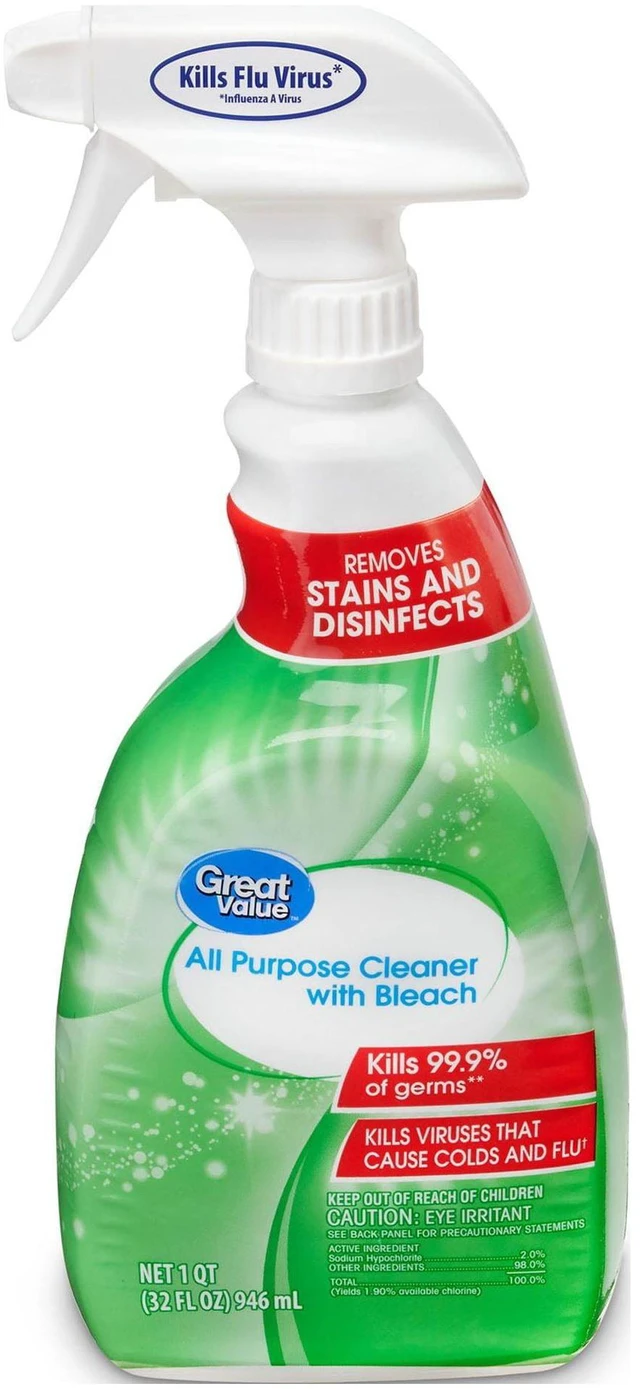 Main image of Great Value All Purpose Cleaner with Bleach Spray, 32 fl oz