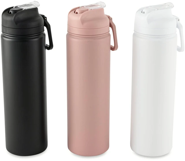 Alt view image 2 of 6 - Mainstays 24 oz Stainless Steel Sip Water Bottle, White