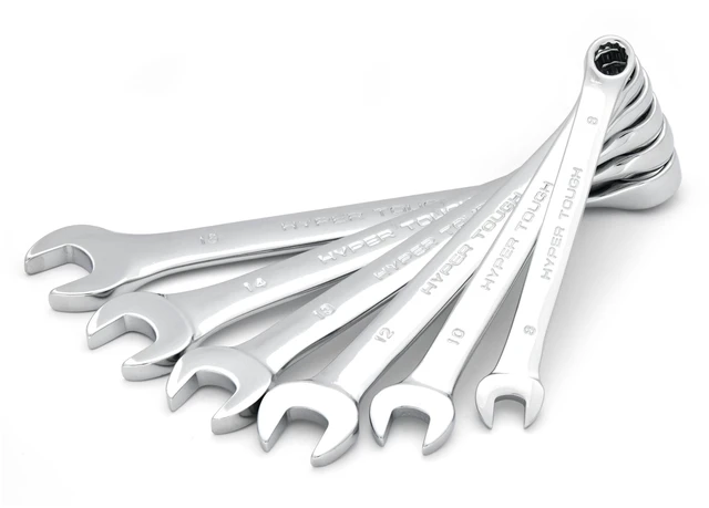 Alt view image 3 of 5 - Hyper Tough 6-Piece Metric Combination Wrench Set, Chrome Vanadium