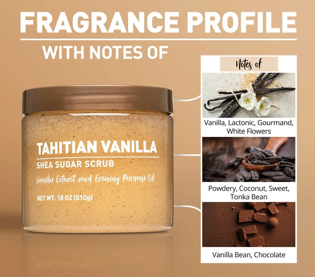 Alt view image 3 of 6 - Shea Sugar Body Scrub, Tahitian Vanilla, 18 oz