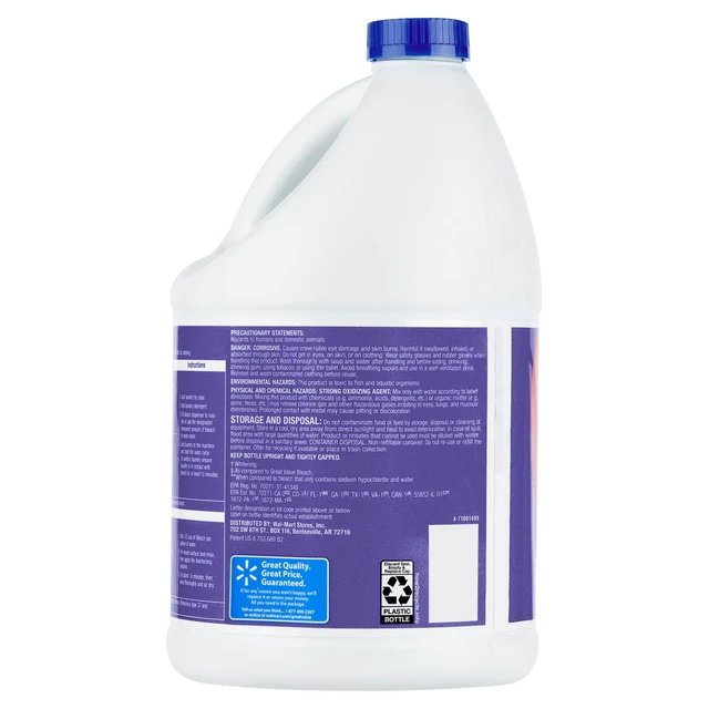 Alt view image 6 of 7 - Great Value Concentrated Liquid Bleach, 121 fl oz