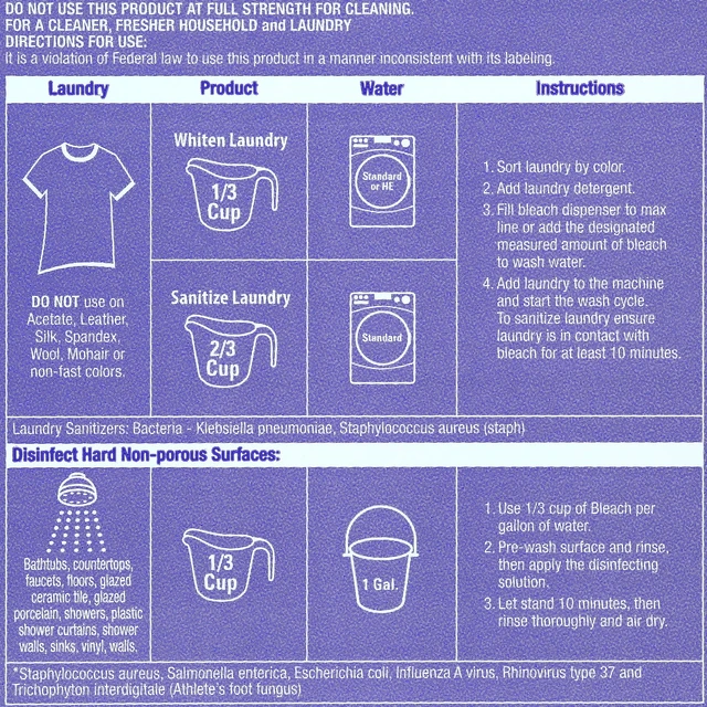 Alt view image 7 of 7 - Great Value Concentrated Liquid Bleach, 121 fl oz