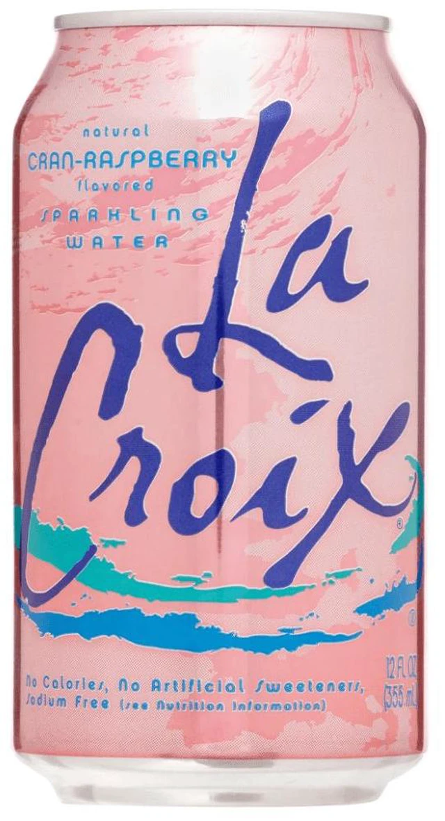 Alt view image 2 of 6 - La Croix Natural Cran-Raspberry Flavored Sparkling Water, 12 Fl Oz, 8 Pack