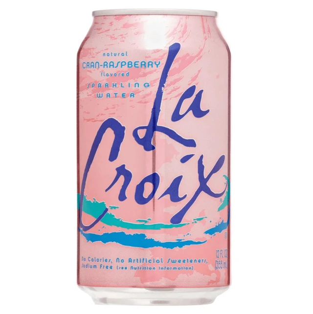 Alt view image 3 of 6 - La Croix Natural Cran-Raspberry Flavored Sparkling Water, 12 Fl Oz, 8 Pack