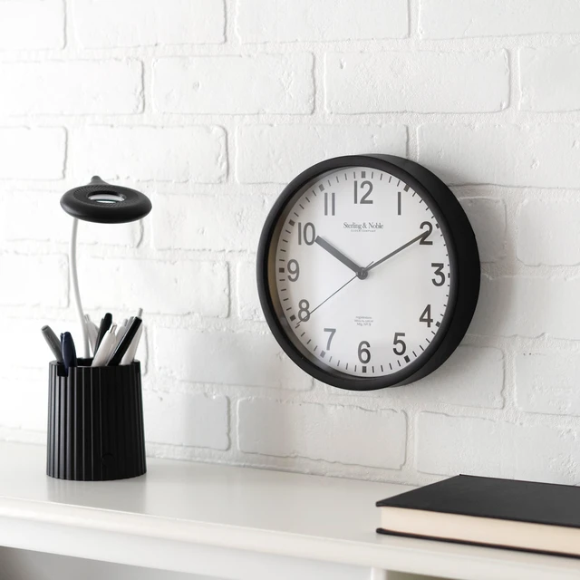 Alt view image 4 of 5 - Mainstays Basic 8.78" Black Analog Round Wall Clock