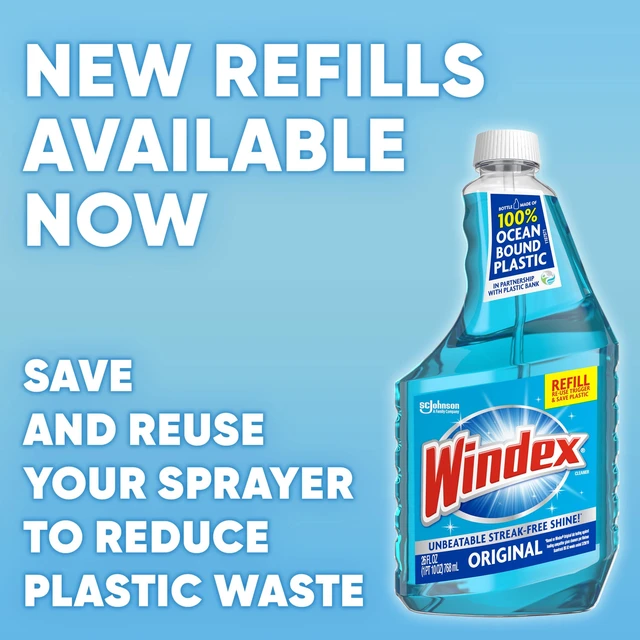 Alt view image 2 of 5 - Windex Original Blue Glass, Window and Mirror Cleaner, 23fl oz, Spray Bottle