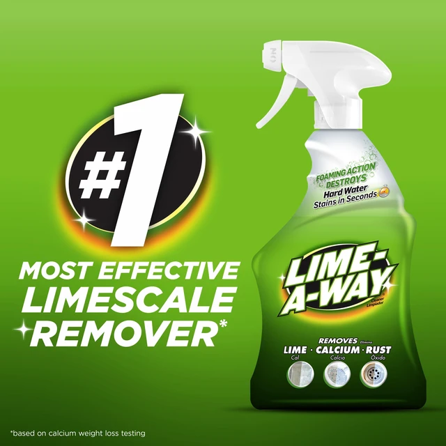 Alt view image 2 of 5 - Lime-A-Way Hard Water Stain Remover Spray, 22 fl oz, Removes Lime, Calcium and Rust in Seconds, Bathroom Cleaner