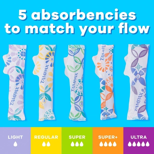 Alt view image 5 of 5 - Tampax Pearl Tampons with LeakGuard Braid, Ultra Absorbency, 18 Count
