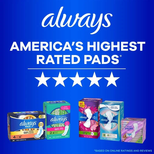 Alt view image 3 of 5 - Always Panty Liners, Daily Protect, Regular Length, Unscented, 48 Count
