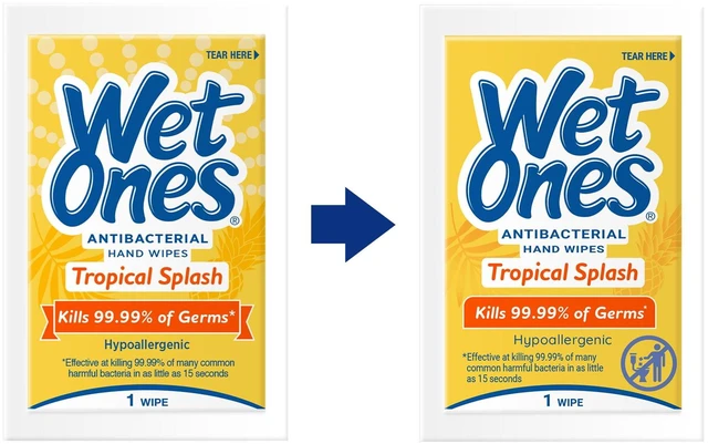 Alt view image 5 of 6 - Wet Ones Antibacterial Hand Wipes, Tropical Splash Citrus Scent, 2 Pack, 24Ct Individually Wrapped