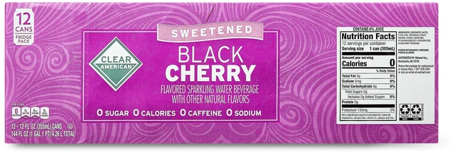 Alt view image 4 of 6 - 12Fl Oz, 12Count, Clear American Black Cherry Sparkling Water