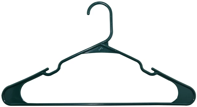 Main image of Mainstays Plastic Notched Adult Clothes Hangers, 50Count, Green Blast