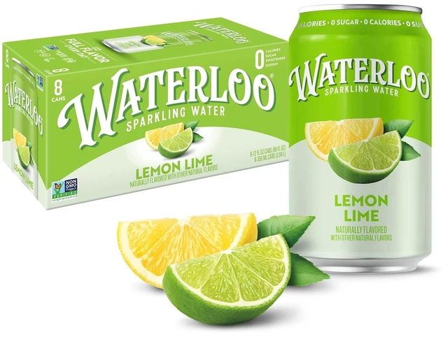 Alt view image 3 of 5 - Waterloo Sparkling Water Lemon-Lime 12 fl oz 8 Pack Cans