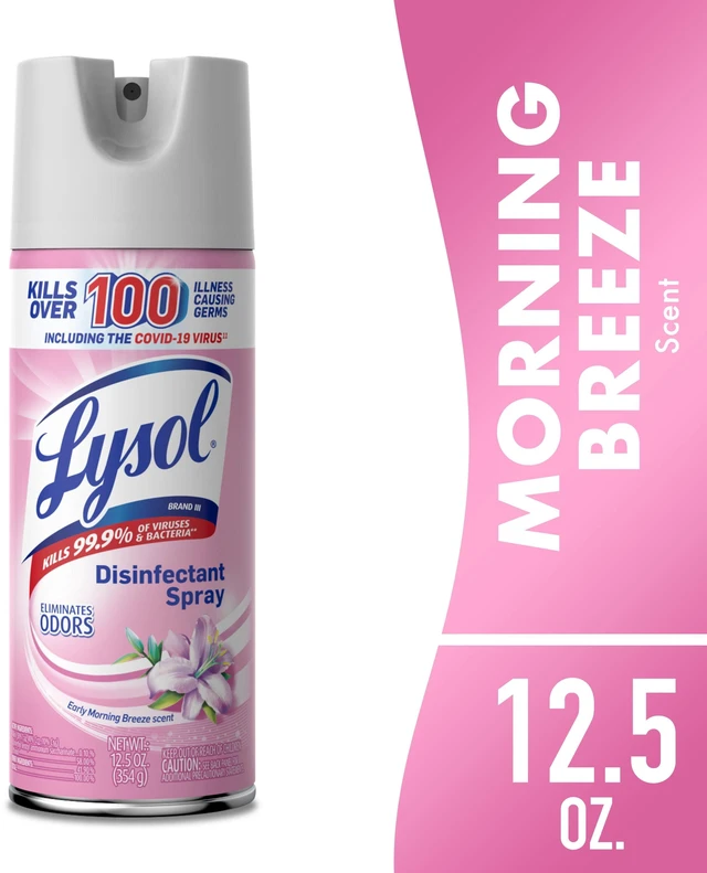 Main image of Lysol Disinfectant Spray 12.5 oz, Early Morning Breeze, Sanitizing and Antibacterial Bathroom Spray, Deodorizer