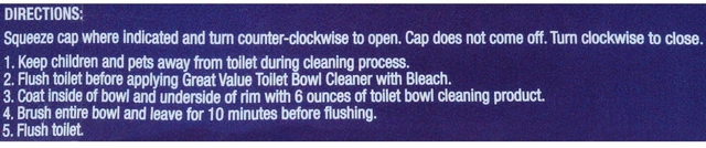 Alt view image 3 of 6 - Great Value Toilet Bowl Cleaners, Fresh Scent, 24 Fl Oz, 2 Count