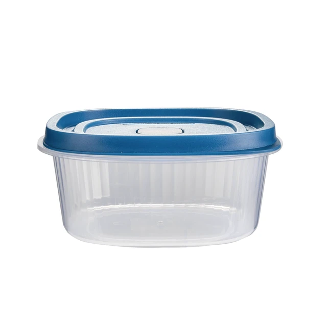 Alt view image 5 of 6 - Mainstays Reusable Square Food Storage Container Set, 5-Cup, 3-Pack, Plastic, with Lids