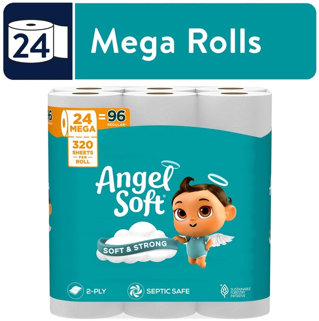 Main image of Angel Soft 2-Ply Toilet Paper, 24 Rolls