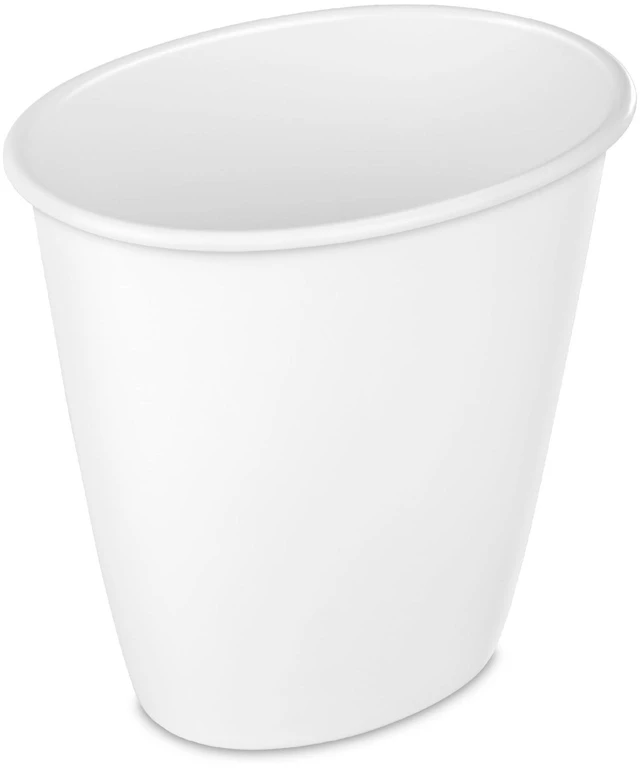 Alt view image 3 of 6 - Sterilite Small Bathroom Trash Can 1.5 Gallon Plastic No Lid White (4 Pack)