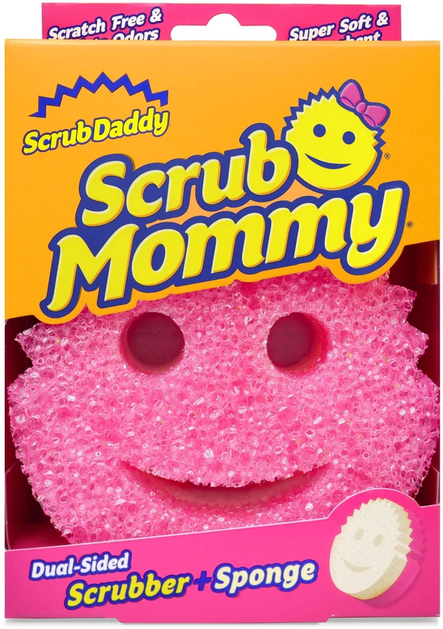 Main image of Scrub Daddy Scrub Mommy Dual-Sided Scratch-Free Dish Scrubber Sponge, Kitchen and Bath Cleaning Supplies