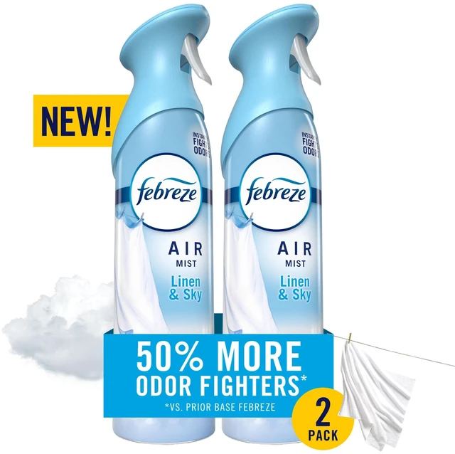 Main image of Febreze Air Mist Air Freshener Spray, Linen & Sky Scent, 8.1oz, 2 Count