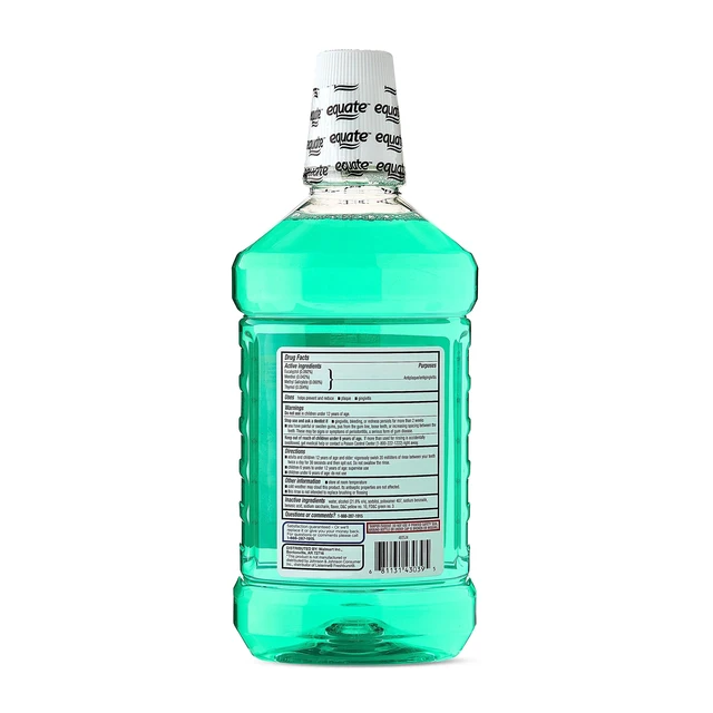 Alt view image 3 of 6 - Equate Antiseptic Mouthwash Green Mint 1.5L