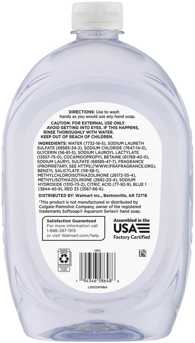 Alt view image 3 of 6 - Equate Liquid Hand Soap, Clear, 50fl oz Twin Pack