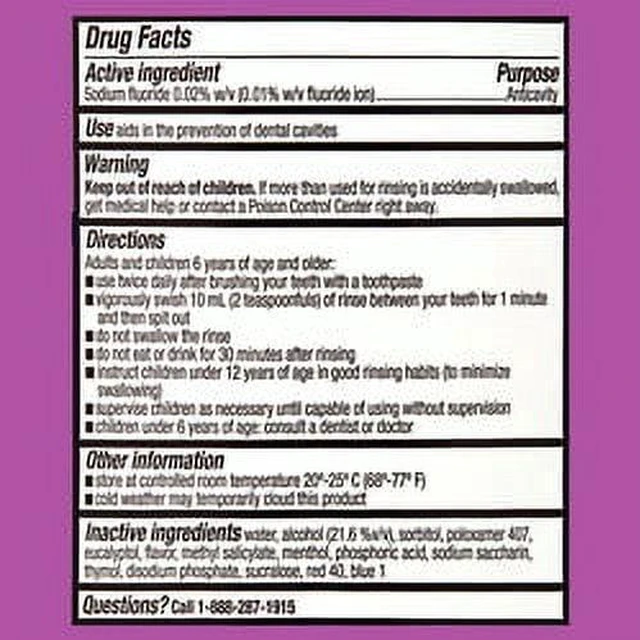 Alt view image 3 of 5 - Equate Anticavity Mouthwash, Fresh Mint, 1L