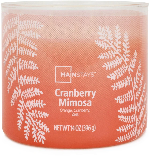 Alt view image 2 of 5 - Mainstays 3-Wick Ombre Wrap Cranberry Mimosa 14oz Candle