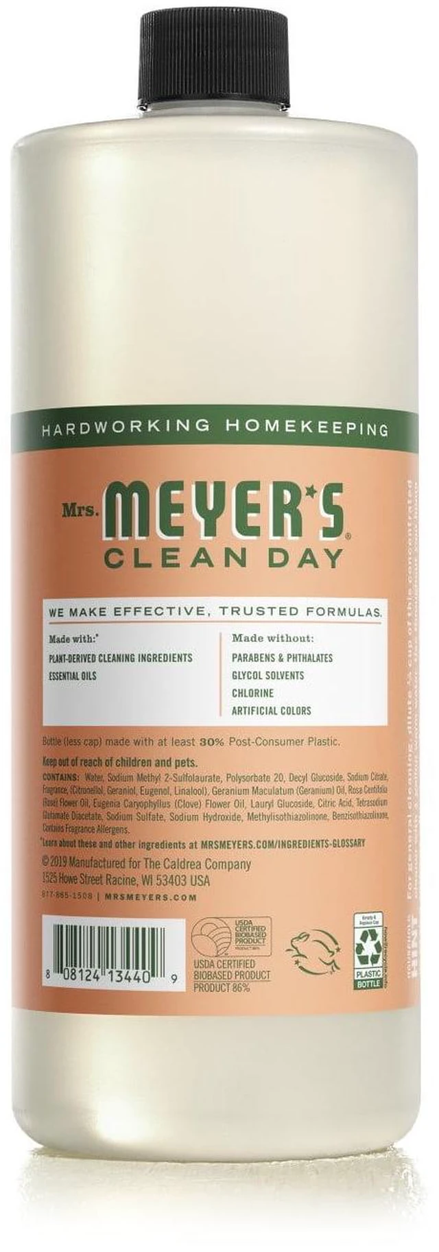 Alt view image 6 of 6 - Mrs. Meyer's Clean Day Multi-Surface Everyday Concentrate, Geranium Scent, 32 fl oz