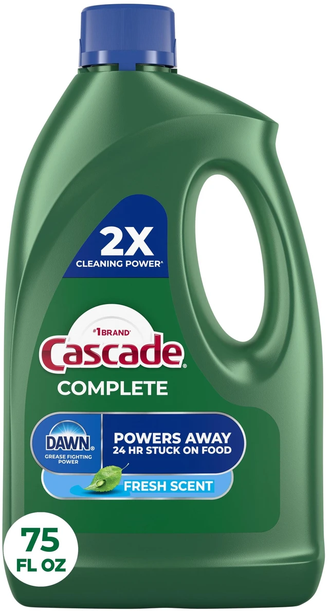Main image of Cascade Complete Dishwasher Detergent Liquid Gel, Fresh, 75oz