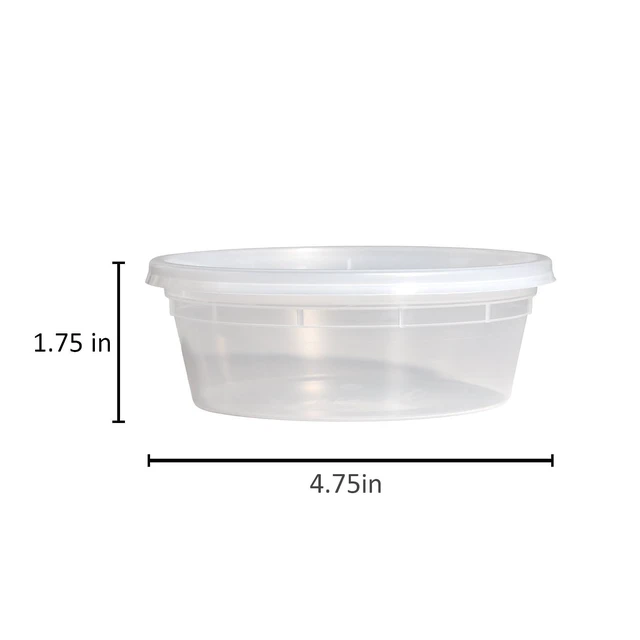 Alt view image 3 of 6 - Mainstays 40-Piece 8oz Plastic Deli Container Set, 20 Containers And 20 Lids