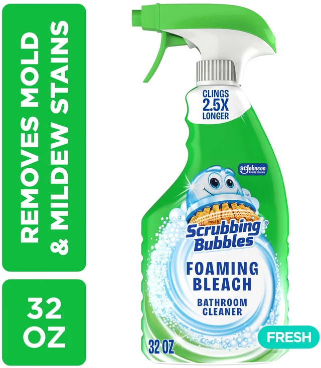Main image of Scrubbing Bubbles Foaming Bleach Bathroom Shower & Tub Cleaner Spray, Mold & Mildew Stain Remover, 32 oz