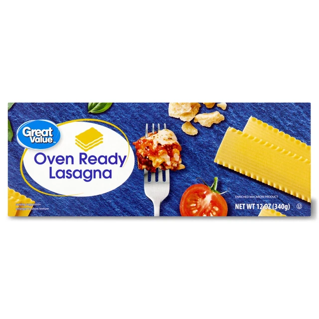 Alt view image 3 of 6 - 6 Pack Great Value Oven Ready Lasagna Pasta, 12 Oz