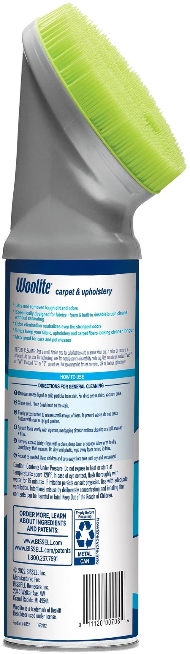 Alt view image 2 of 7 - BISSELL 8352Y Woolite Carpet & Upholstery Cleaner, 12 oz.
