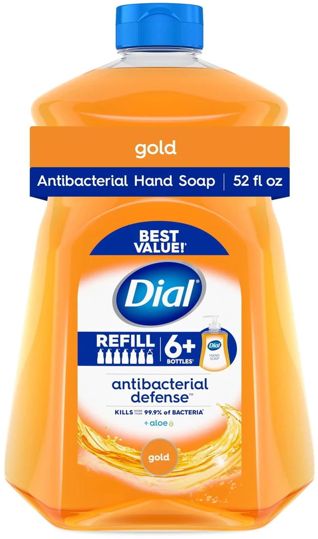 Main image of Dial Antibacterial Defense Gold Liquid Hand Soap Refill, 52fl oz