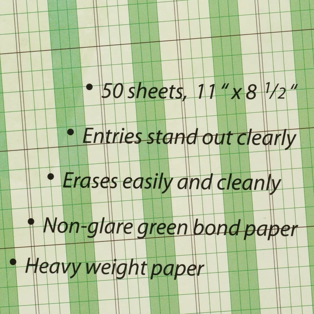 Alt view image 5 of 6 - Norcom Columnar Ledger Pad 6 Columns 50 Sheets 8.5" x 11" Letter Size
