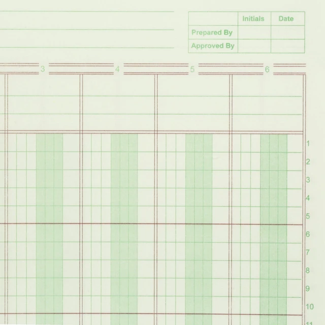 Alt view image 3 of 6 - Norcom Columnar Ledger Pad 6 Columns 50 Sheets 8.5" x 11" Letter Size