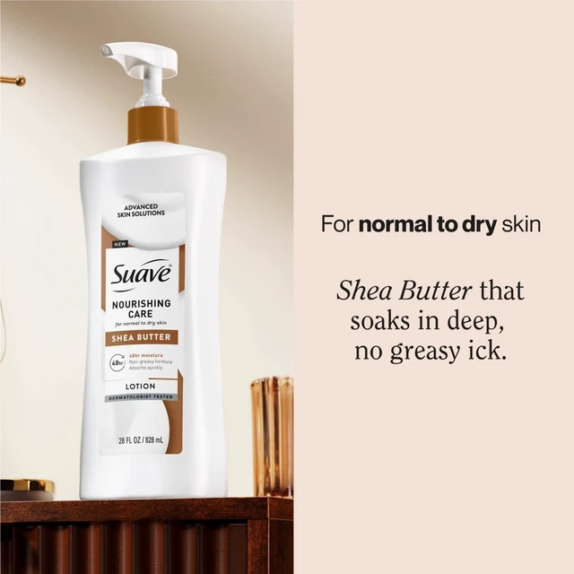 Alt view image 2 of 6 - Suave Nourishing Care Hand & Body Lotion with Shea Butter for Dry Skin, 28 fl oz