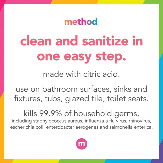 Alt view image 2 of 6 - Method Antibacterial Bathroom Cleaner, Spearmint, 28 fl oz