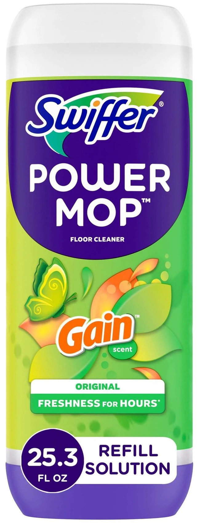 Main image of Swiffer Power Mop Floor Cleaner Solution with Gain Scent, 25.3Fl Oz