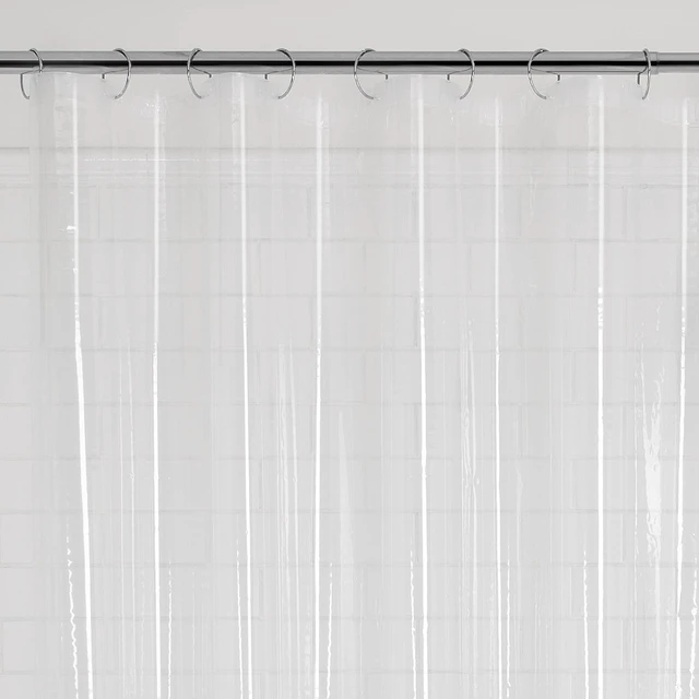 Alt view image 4 of 6 - Mainstays 2 Pack Light Weight PEVA Shower Liner, 70in x 71in, Clear