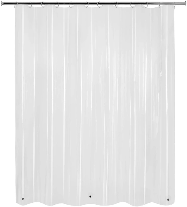 Alt view image 6 of 6 - Mainstays 2 Pack Light Weight PEVA Shower Liner, 70in x 71in, Clear