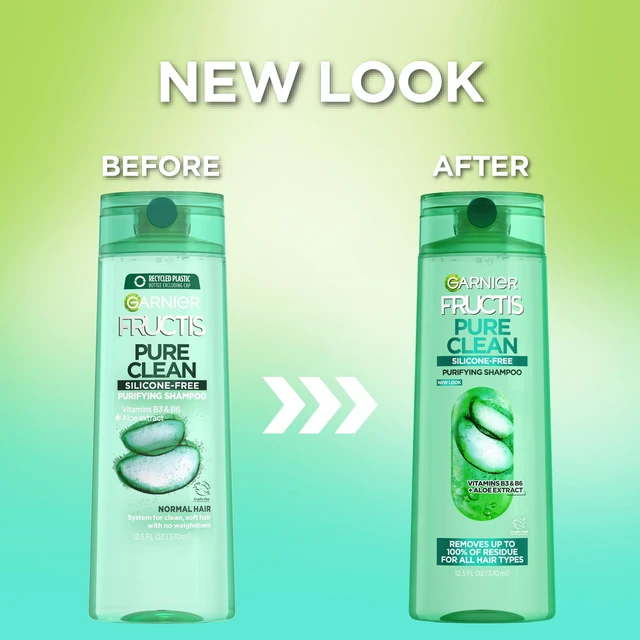 Alt view image 5 of 5 - Garnier Fructis Pure Clean Purifying Shampoo, 12.5 fl oz, with Vitamins B3 & B6, All Hair Types