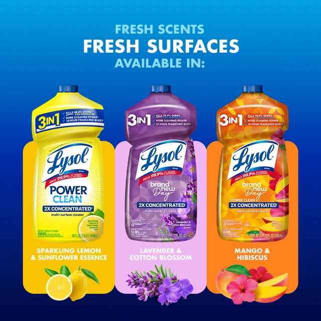 Alt view image 4 of 5 - Lysol All Purpose Cleaner, Multi-Surface Disinfectant Floor Cleaner, Mopping Solution for Bathroom & Kitchen, Lemon & Sunflower, 28 fl oz