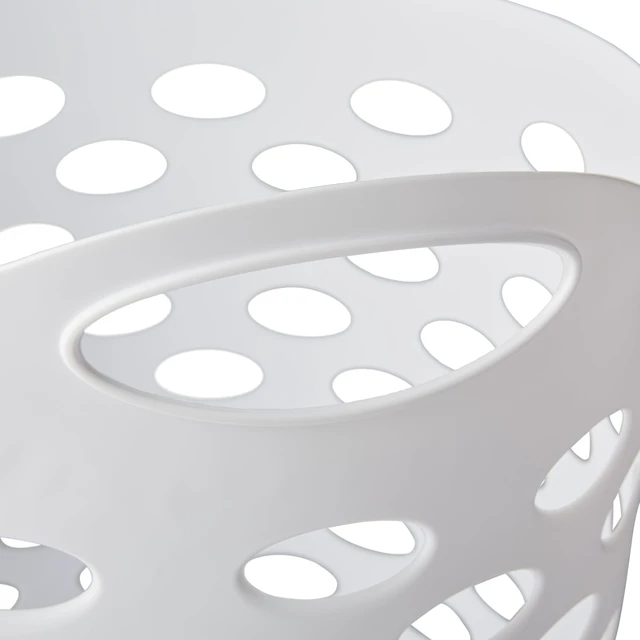 Alt view image 6 of 6 - Mainstays Flexible Round Laundry Hamper, White Plastic