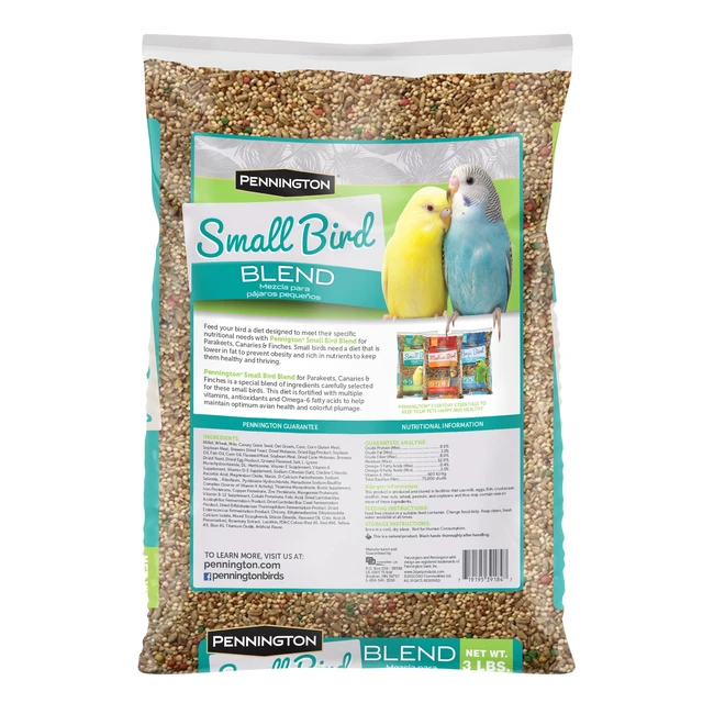 Alt view image 5 of 6 - Pennington Small Breed Everyday Blend Dry Bird Food for Parakeets, Canaries and Finches, 3lb Bag