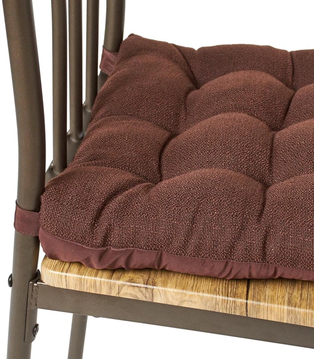 Alt view image 3 of 5 - Mainstays 1-Piece Brown Chair Seat Pad Cushion, 15.5in x 16in