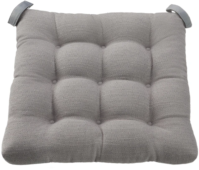 Main image of Mainstays Chair Seat Pad Cushion, Gray, 1 Piece, 15.5in x 16in